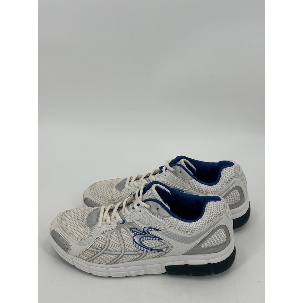 GDefy Gravity Defyer Mens 11.5 White Blue Gray Super Walk Shoes Walking Sneakers